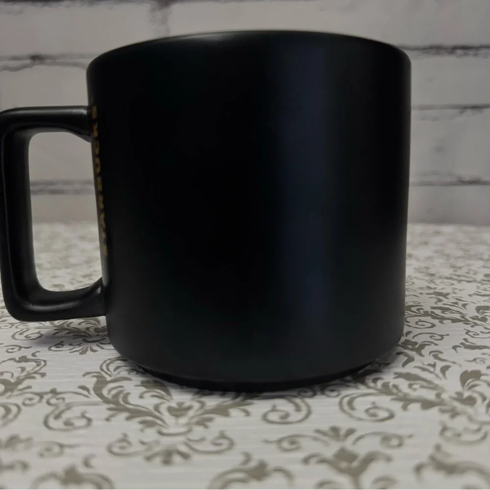 Starbucks‎ Aged Sumatra Nautical Ship Mug Black Gold 14oz Coffee Cup 2016